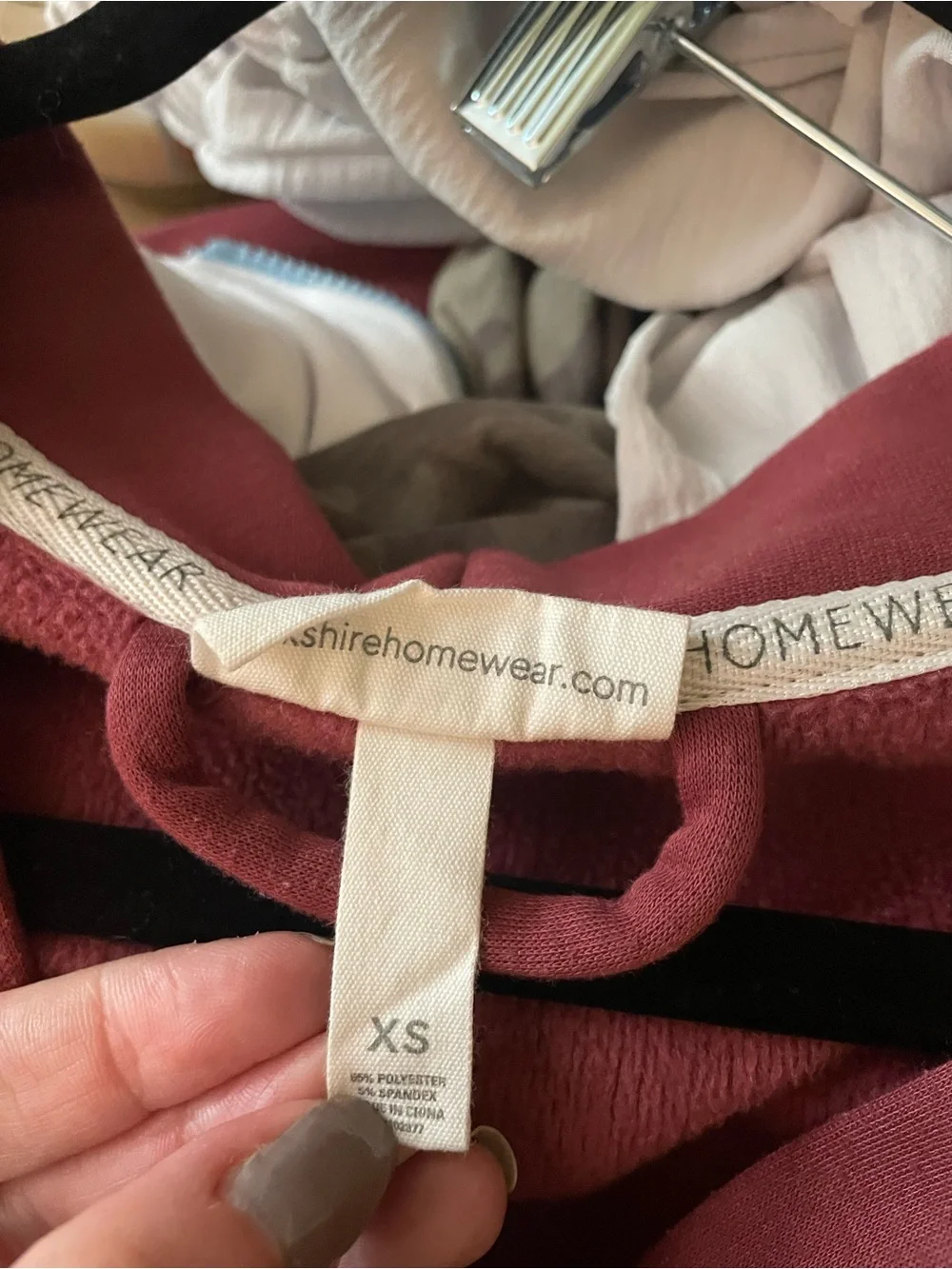 BlakShire Homewear Burgundy Oversized Lounge Set XS Two Piece Sweatsuit
